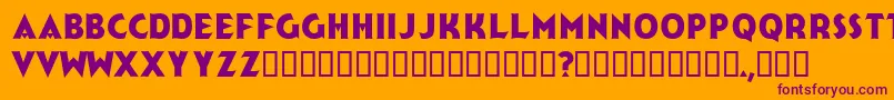 JerkReg-Schriftart – Violette Schriften auf orangefarbenem Hintergrund