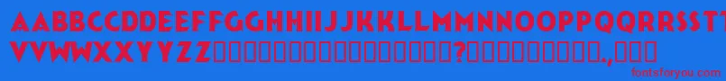 JerkReg Font – Red Fonts on Blue Background