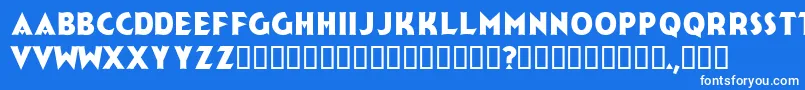 JerkReg Font – White Fonts on Blue Background