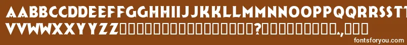 JerkReg Font – White Fonts on Brown Background