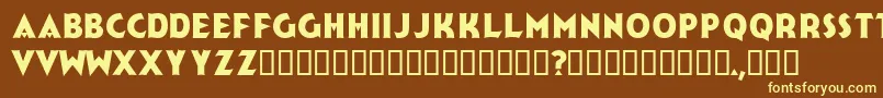 JerkReg Font – Yellow Fonts on Brown Background