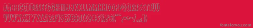 フォントWolfbrothers3D – 赤い背景に灰色の文字