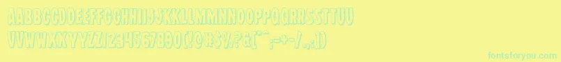 Wolfbrothers3D Font – Green Fonts on Yellow Background