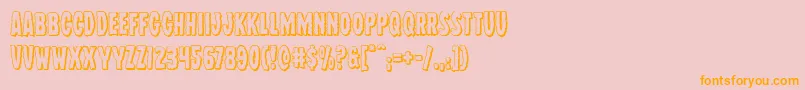 Wolfbrothers3D Font – Orange Fonts on Pink Background