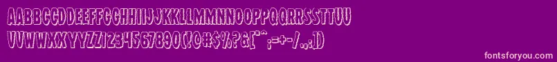 Wolfbrothers3D Font – Pink Fonts on Purple Background
