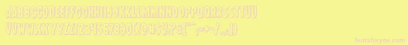 Wolfbrothers3D Font – Pink Fonts on Yellow Background