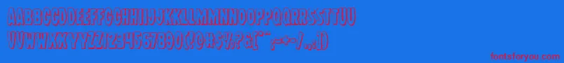 フォントWolfbrothers3D – 赤い文字の青い背景
