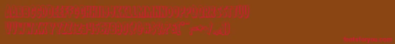 Wolfbrothers3D Font – Red Fonts on Brown Background