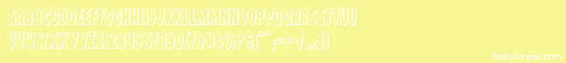 フォントWolfbrothers3D – 黄色い背景に白い文字