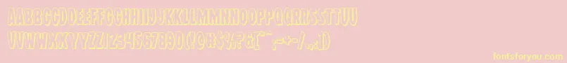 Wolfbrothers3D Font – Yellow Fonts on Pink Background