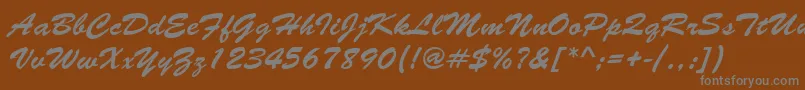 Шрифт BrushNormal – серые шрифты на коричневом фоне