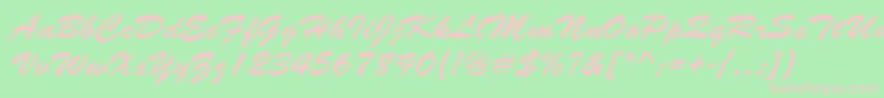 Police BrushNormal – polices roses sur fond vert