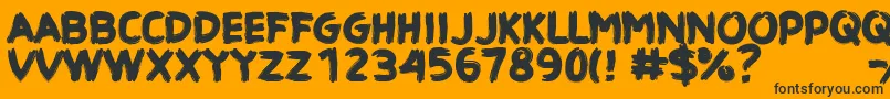 CfhauntedhouseRegular Font – Black Fonts on Orange Background