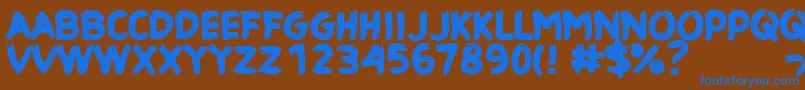 CfhauntedhouseRegular Font – Blue Fonts on Brown Background