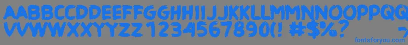 CfhauntedhouseRegular Font – Blue Fonts on Gray Background