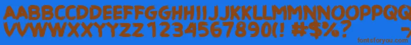 CfhauntedhouseRegular Font – Brown Fonts on Blue Background