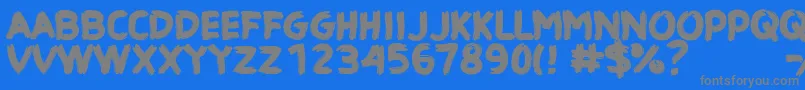 CfhauntedhouseRegular Font – Gray Fonts on Blue Background