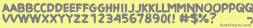 CfhauntedhouseRegular Font – Gray Fonts on Yellow Background