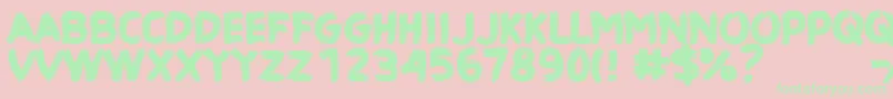 CfhauntedhouseRegular Font – Green Fonts on Pink Background