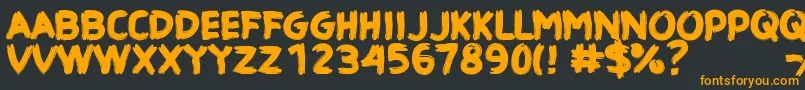 CfhauntedhouseRegular Font – Orange Fonts on Black Background