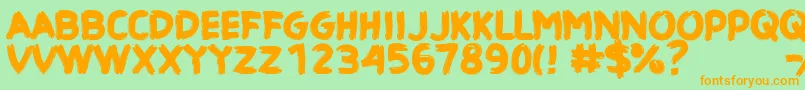 CfhauntedhouseRegular Font – Orange Fonts on Green Background