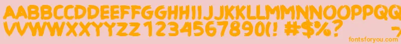 CfhauntedhouseRegular Font – Orange Fonts on Pink Background