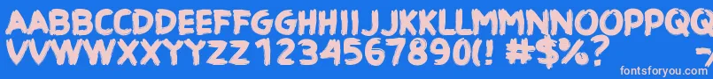 CfhauntedhouseRegular Font – Pink Fonts on Blue Background