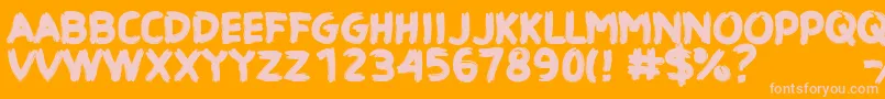 CfhauntedhouseRegular Font – Pink Fonts on Orange Background