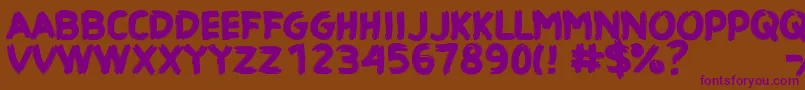 CfhauntedhouseRegular Font – Purple Fonts on Brown Background