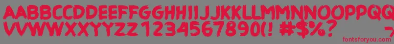 CfhauntedhouseRegular Font – Red Fonts on Gray Background