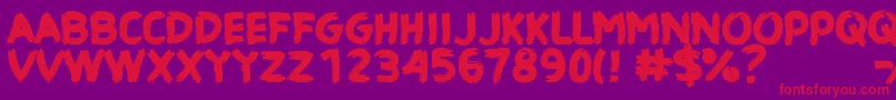 CfhauntedhouseRegular Font – Red Fonts on Purple Background