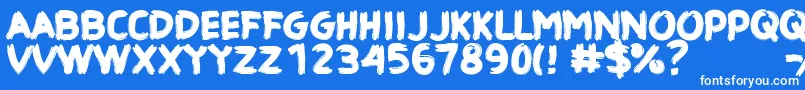 CfhauntedhouseRegular Font – White Fonts on Blue Background