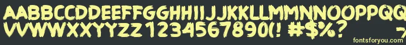 CfhauntedhouseRegular Font – Yellow Fonts on Black Background