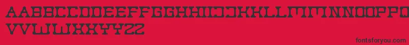 PostRock Font – Black Fonts on Red Background
