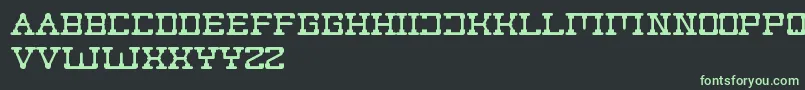 Czcionka PostRock – zielone czcionki na czarnym tle