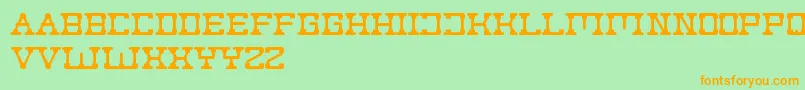 PostRock Font – Orange Fonts on Green Background