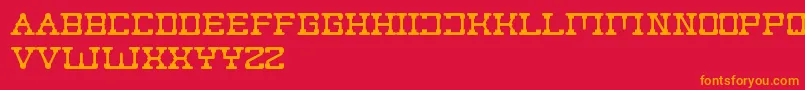 PostRock Font – Orange Fonts on Red Background