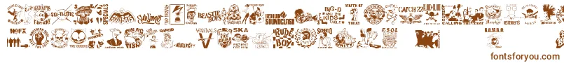 StencilPunksDings Font – Brown Fonts on White Background