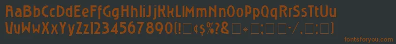 Fonte RoslynGothicRus – fontes marrons em um fundo preto