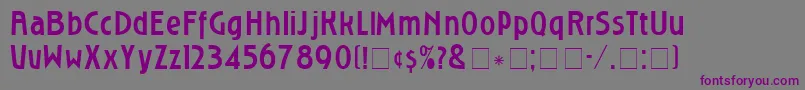 Fonte RoslynGothicRus – fontes roxas em um fundo cinza