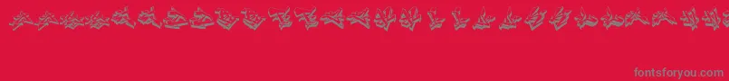 Diel Font – Gray Fonts on Red Background