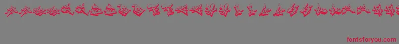 Diel Font – Red Fonts on Gray Background