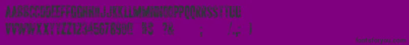 ApAppliqueCut-Schriftart – Schwarze Schriften auf violettem Hintergrund