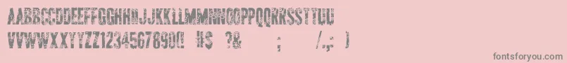 ApAppliqueCut Font – Gray Fonts on Pink Background