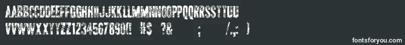ApAppliqueCut Font – White Fonts on Black Background