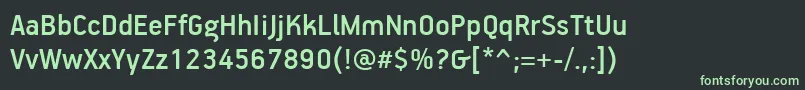 Шрифт PfhandbookproMedium – зелёные шрифты на чёрном фоне