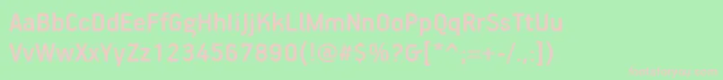 フォントPfhandbookproMedium – 緑の背景にピンクのフォント