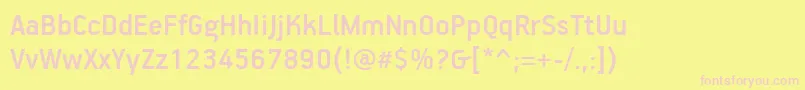 PfhandbookproMedium Font – Pink Fonts on Yellow Background