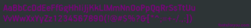 Шрифт PfhandbookproMedium – фиолетовые шрифты на чёрном фоне
