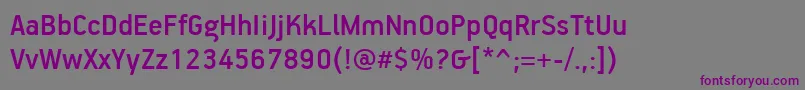 Шрифт PfhandbookproMedium – фиолетовые шрифты на сером фоне